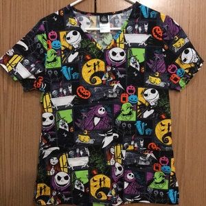 Nightmare before Christmas scrub top